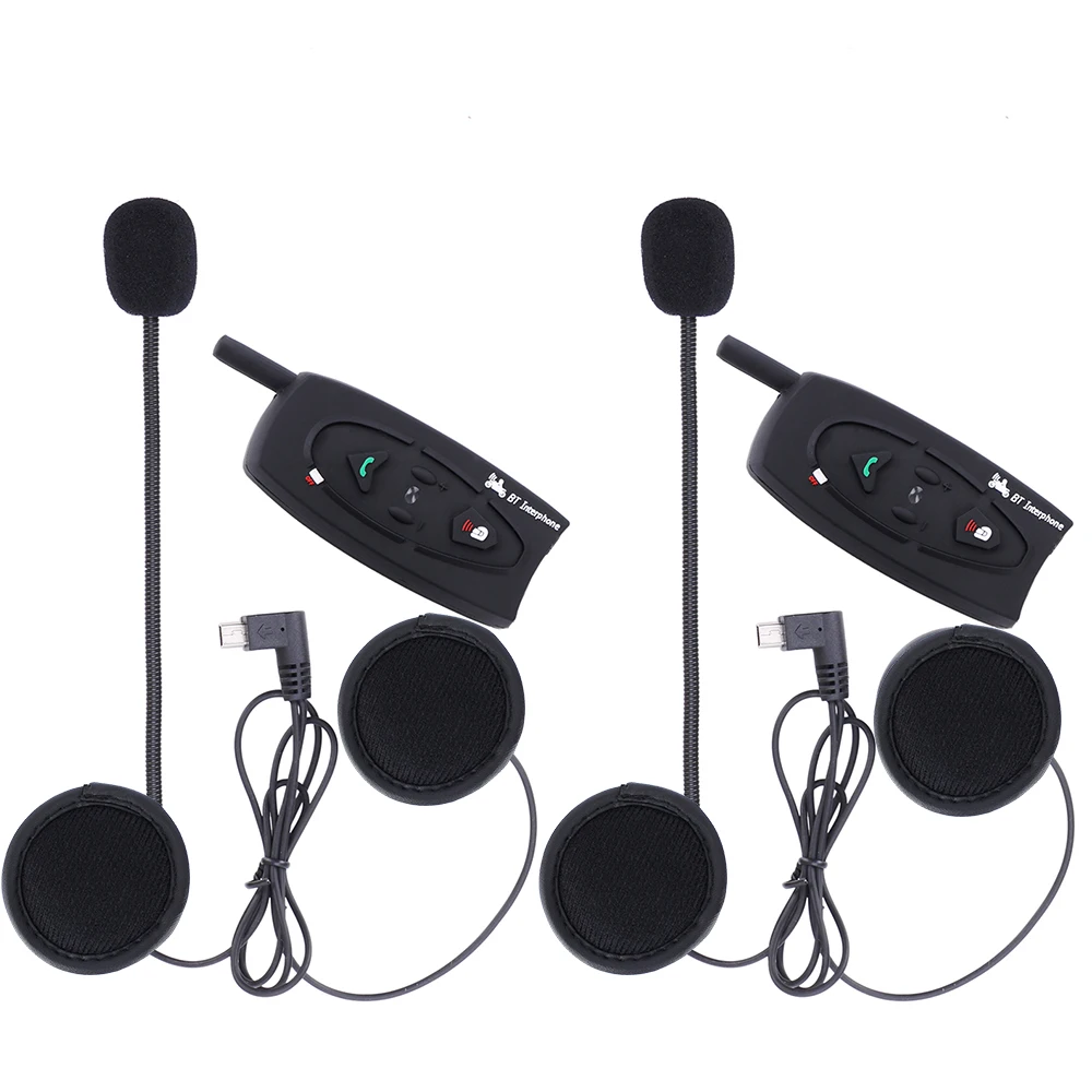 

2 pcs/lot, 2 riders motorcycle helmet bluetooth intercom headset interphone 500m V2 Moto Communicator