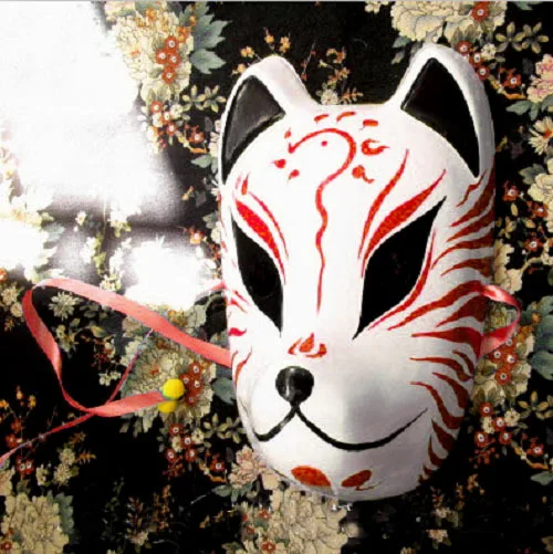 

Full Face Hand-Painted Japanese Fox Mask Kitsune Natsume's Book Of Friends Cosplay Masquerade For Party Carnival Halloween