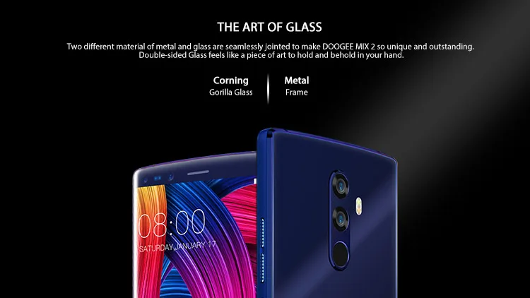 DOOGEE MIX 2 6GB RAM 64GB ROM MTK Helio P25 2.5GHz Octa Core 5.99 Inch Bezel-less FHD+ Screen Quad Camera Android 7.1 4G LTE Smartphone