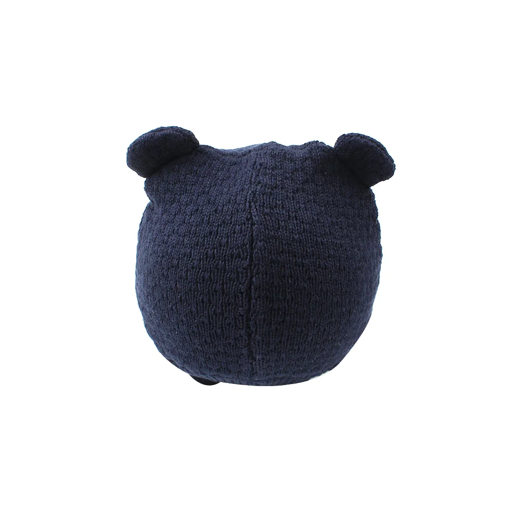 Soft Warm Baby Hat Knit Cute Bear Hat For Boys Infant Toddler Earflap Beanie Spring Autumn Cotton Baby Girl Hat Baby Accessories (24)