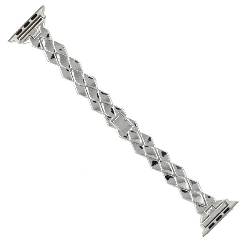 

For Iwatch4 Strap Stainless Steel Alloy Steel Belt For Apple Table 4 Generations Strap Irregular Rhinestone Metal