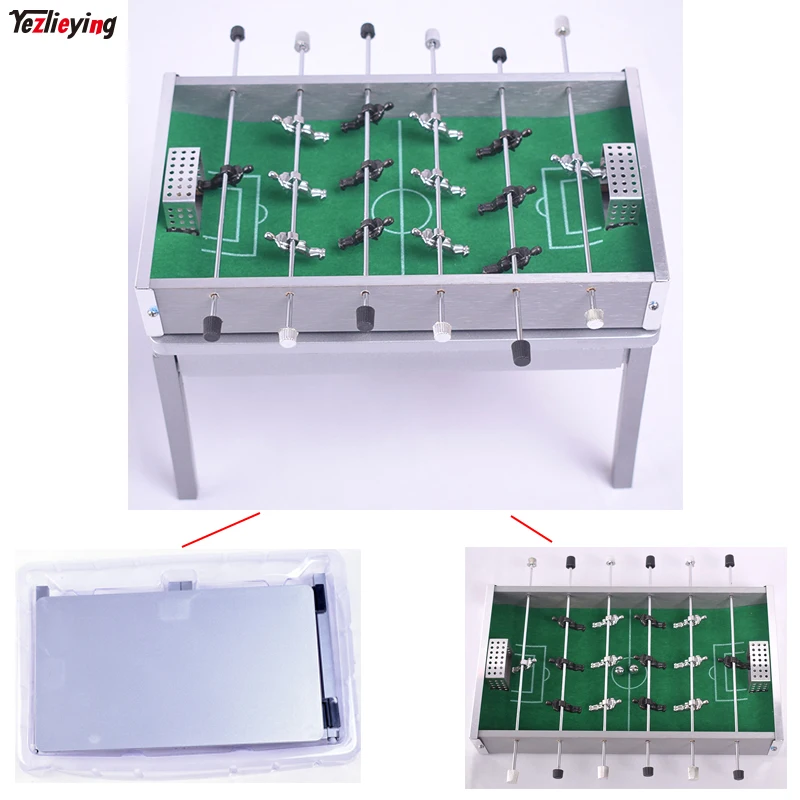 

1/6 Scale Scene Accessories Desktop football Soccer Machine+Metal Square Table Set Paint Surface In 12 Inch Action Figures