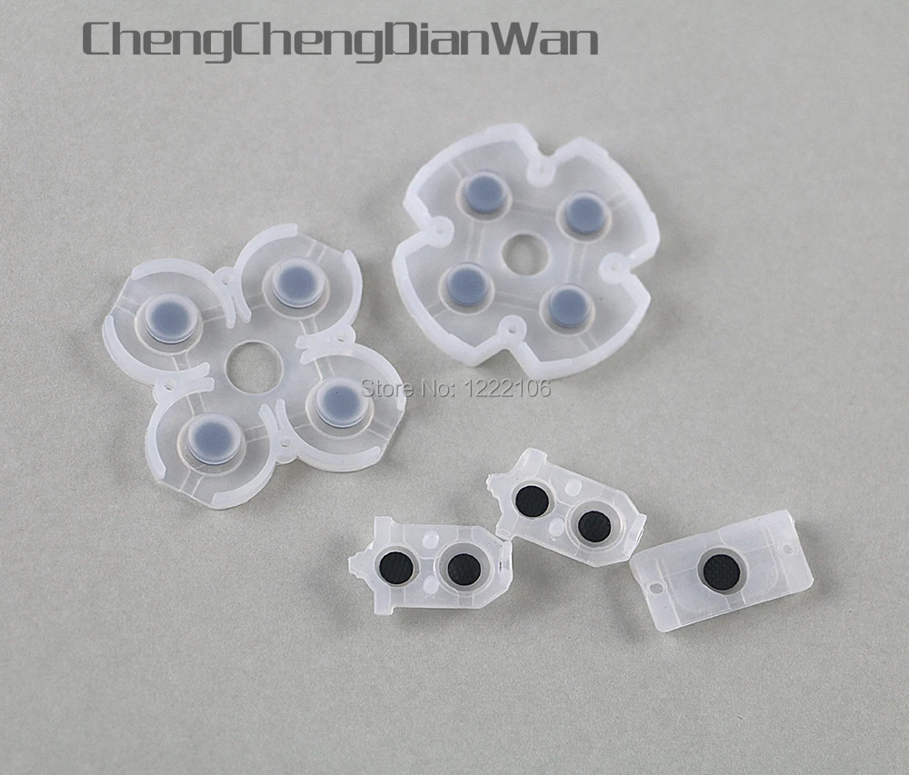 

ChengChengDianWan Soft Silicone Conductive Rubber Adhesive Button Pad For PlayStation 4 PS4 Controller JDS030 JDM030 5sets/lot