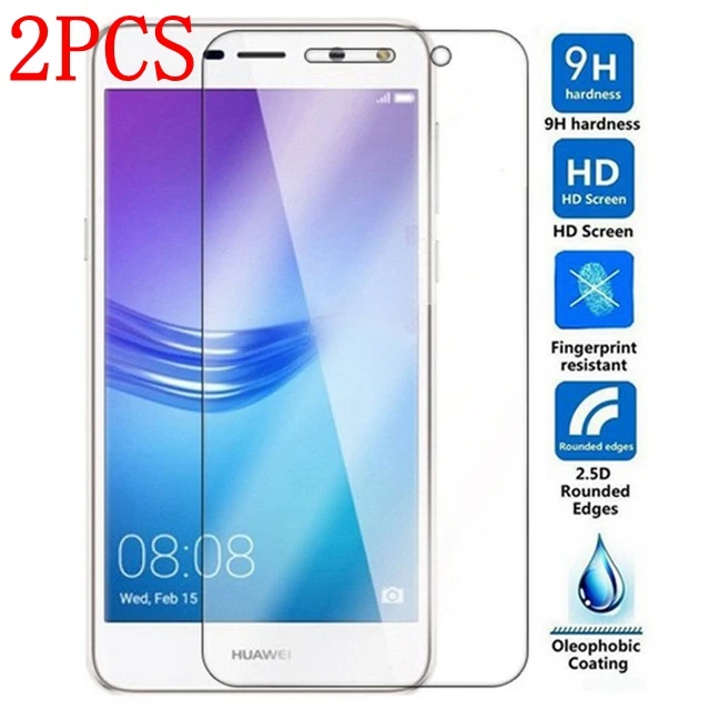 2 шт закаленное стекло для Huawei Y6 2017 защита экрана продуманная Защитная пленка MYA-L11