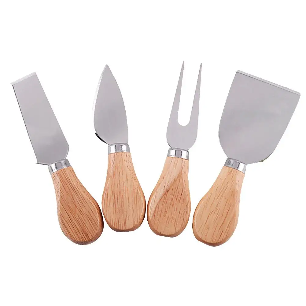 

4pcs Cheese Knife Set Fork Shovel Cheese Pizza Knife Slicer Sandwich Jam Cream Spreader Scraper Butter Spatula Kitchen Gadget