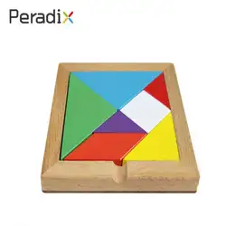 Красочные деревянные бук головоломка Танграм игрушка интеллектуальной игры для детей