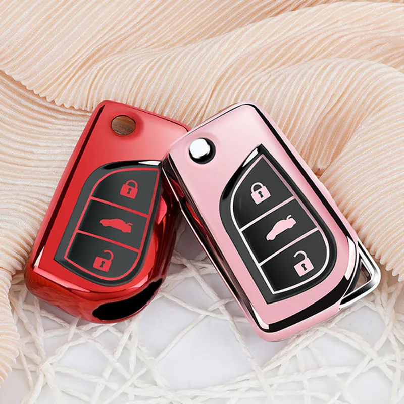 

New soft TPU Car Remote Key Fob Shell Cover Case For Toyota Auris Corolla Avensis Verso Yaris Aygo Scion TC IM 2015 2016