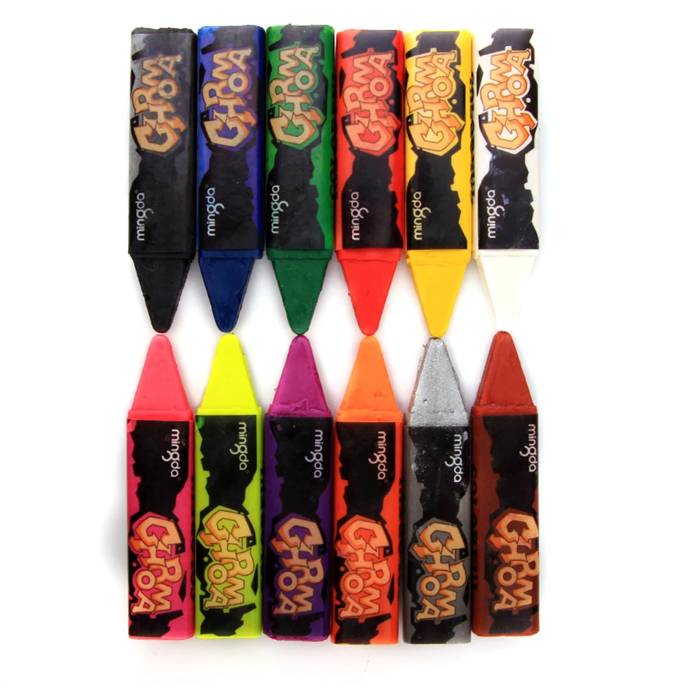 

12pcs Face Party Supplies Ghost Color Stick Children Adults Non Toxic Crayons Set Body Painting Easy Clean Halloween Makeup