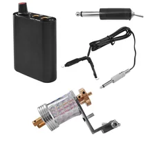 Tattoo Rotary Machine Kit Power Supply Wireless Foot Pedal Clip Cord Permanent Makeup Lip Liner Beauty Tattoo Kit Makeup Supply professional tattoo power supply permanent makeup led screen motor power tattoo machine for liner shader foot pedal high quality