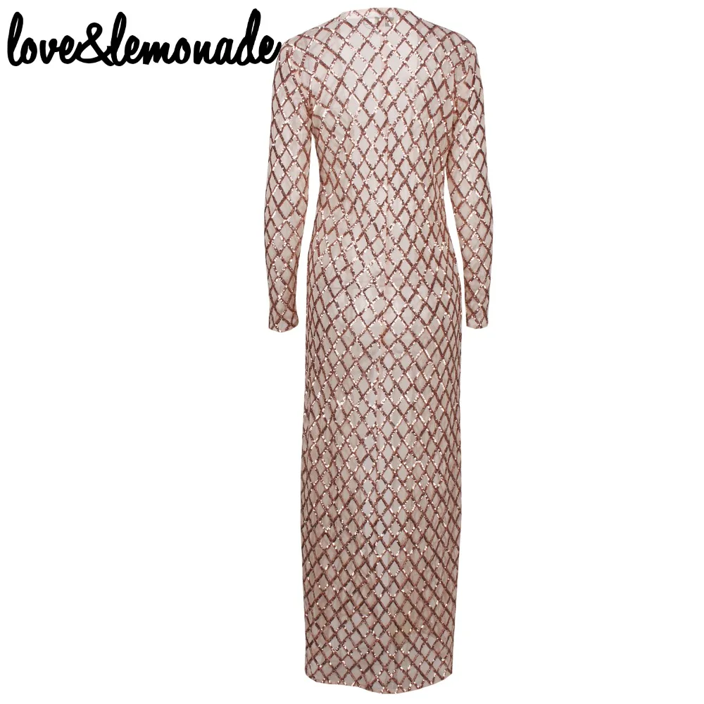 LOVE & LEMONADE   Golden lattice mesh sequined
