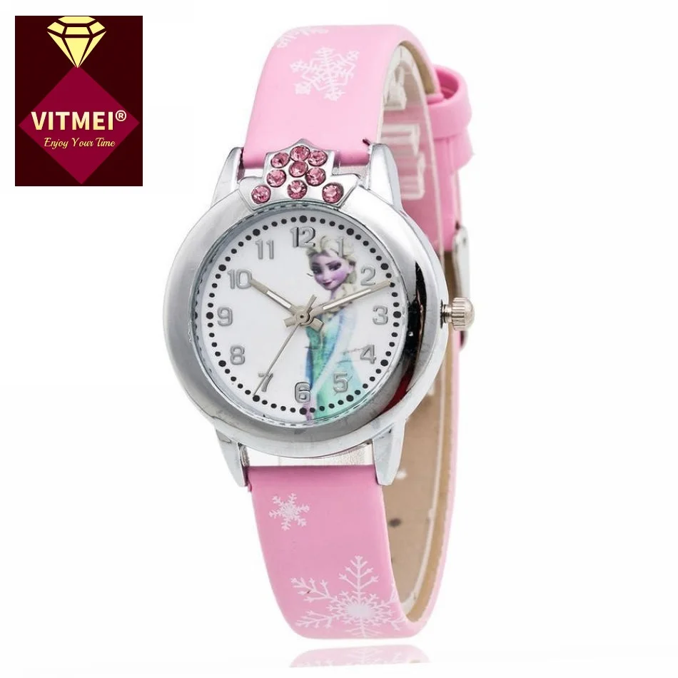 Дисней relogio feminino relojes мультфильм детские часы принцесса часы модные детские милые резиновые кожаные кварцевые часы для девочек