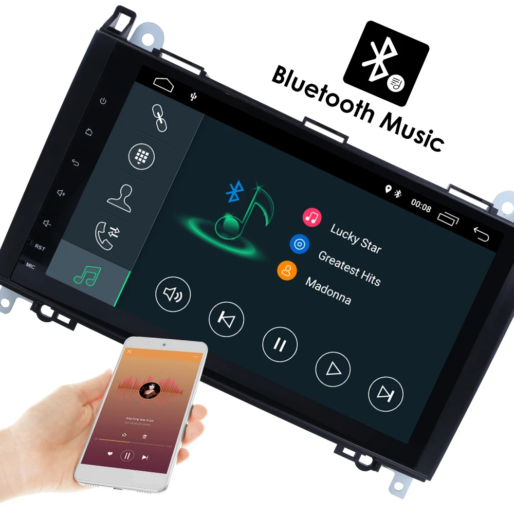 Perfect New Quad core 9 Inch 2 Din Android 9.0 Car Multimedia Player For Mercedes/Benz/Sprinter/Viano/Vito/B-class/B200/B180 RDS Camera 12