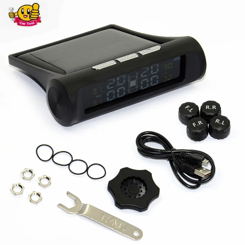 Newest font b TPMS b font LCD Display Car Wireless Tire Tyre Pressure Monitoring System 4