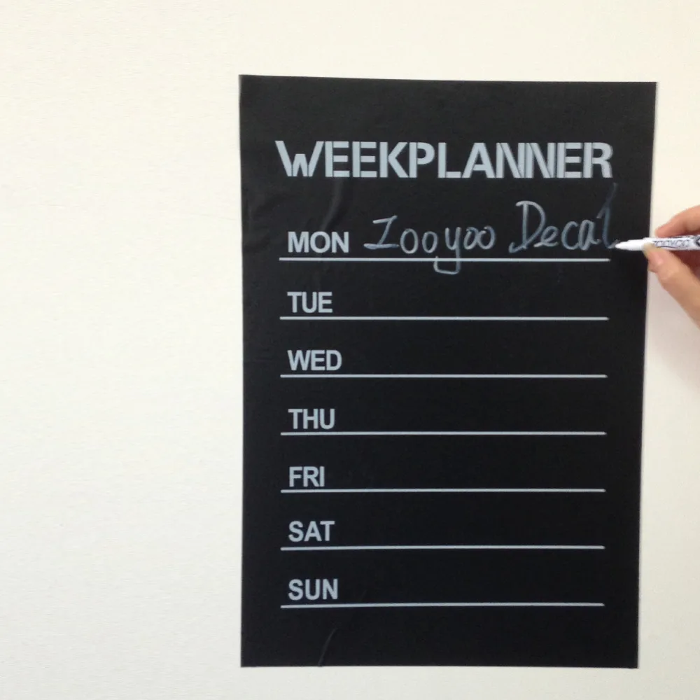 

Hot Week Planer chalkboard decal blackboard home decoration wall sticker nursery note office school decor kid student gift