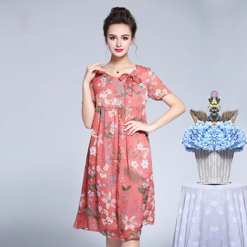OUYALIN L XXXL 4XL 5XL Плюс Размер летнее платье 2018 женское повседневное свободные