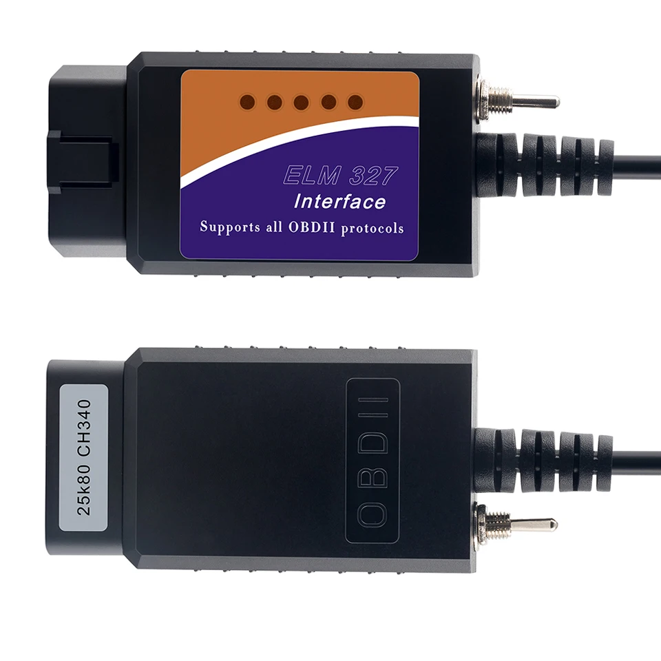 ELM327 USB V1.5 модифицированный для Ford CH340+ 25K80 чип HS-CAN/MS-CAN MINI ELM 327 Bluetooth OBD2 сканер OBDII диагностический инструмент