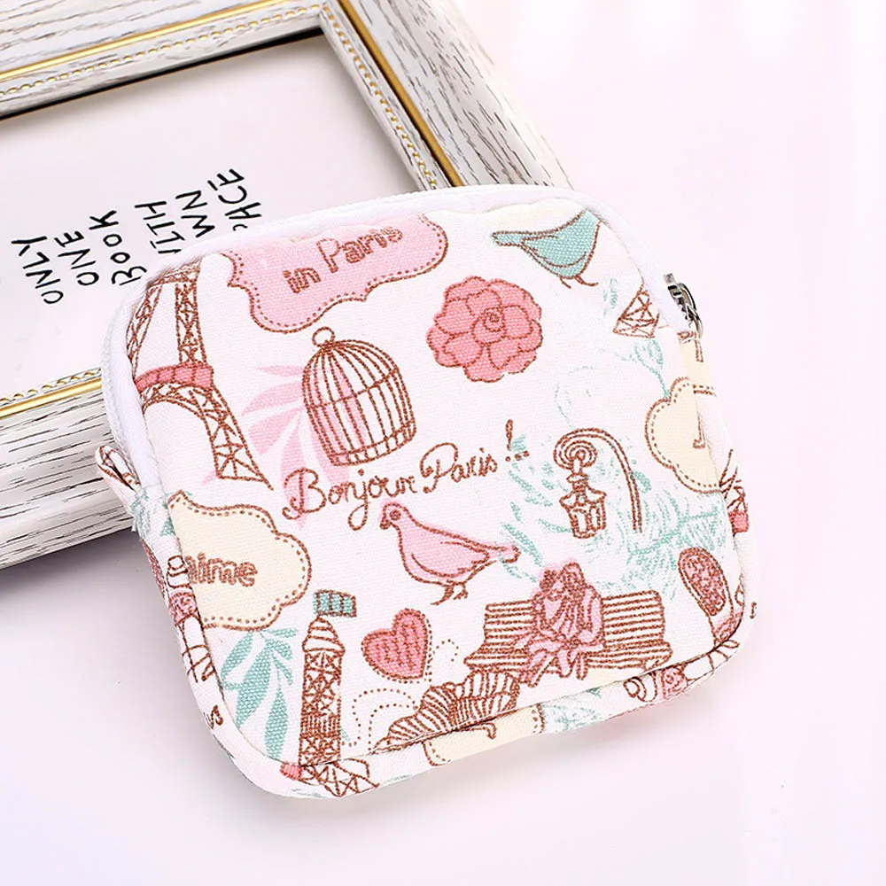 Aelicy женские сумки стиль девушки милые PrintCoin кошелек санитарно-блокнот-Органайзер держатель для салфеток Полотенца удобство чехлы-бумажники - Цвет: Pink