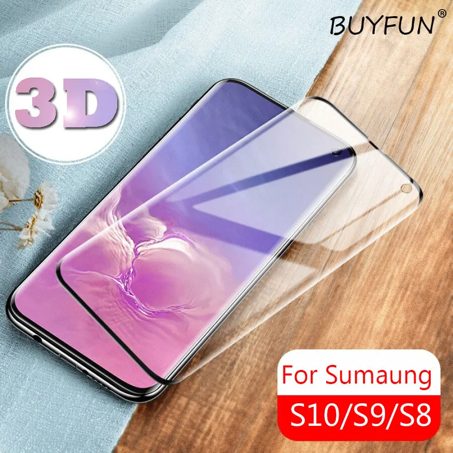 3D изогнутое Защитное стекло для Samsung Galaxy S8 S9 S10 Plus S10E на S 9 8 10 S10plus S9plus закаленное