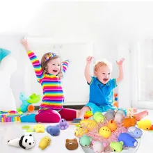LANDZO 18pcs Funny Mochi Squishy Toys with Sound Animal Fruit Stress Relief Toys Kids Squeeze Toys Adult Toys Children Gifts