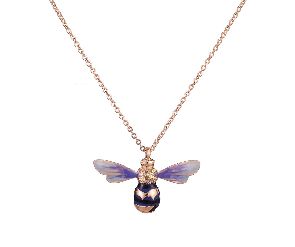 

FABLE (UK Brand) Bee collection - Enamelled short bee necklace in a beautiful box and gift packaging