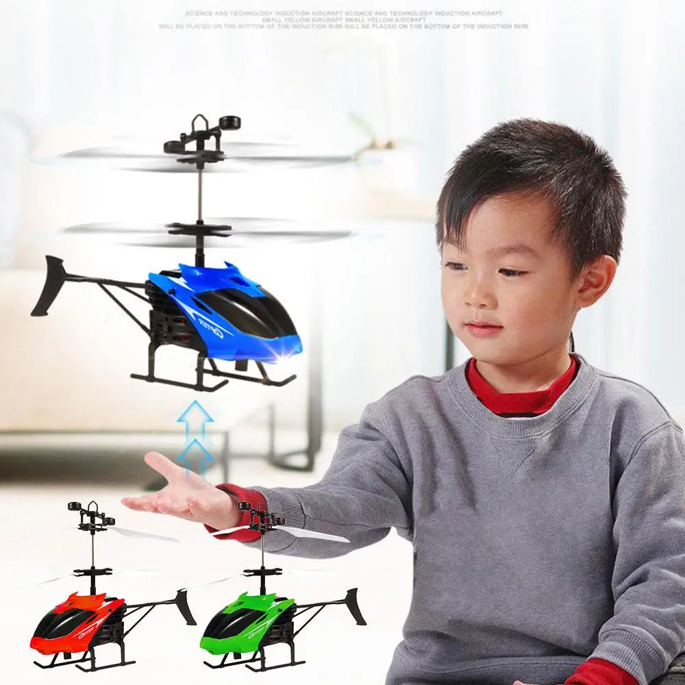 

Flying Mini RC Infraed Induction Helicopter 2CH Model Aircraft RC Helicopter Anti-Impact Children Xmas Gift Toy