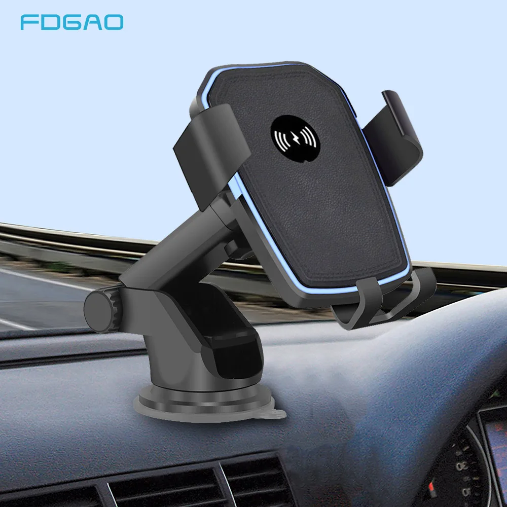 FDGAO 10W Wireless Car Charger Quick Charge 3.0 Phone Holder For iPhone XS Max XR X 8 USB Qi Fast Charging For Samsung S10 S9 S8