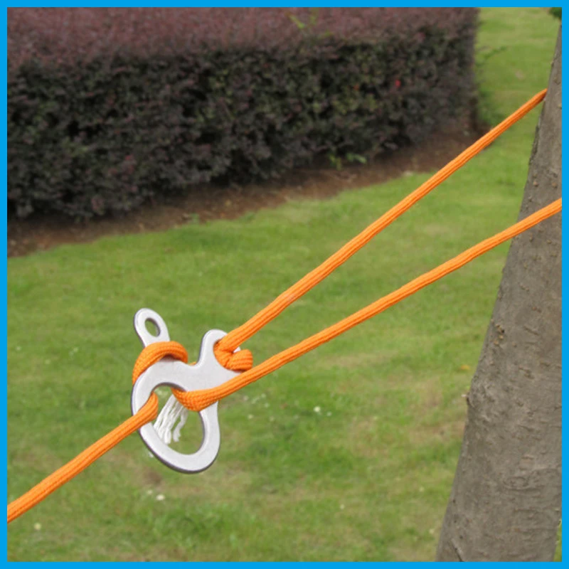 2pcs lot Outdoor 3 Hole Fast Knot Rope Tool EDC Survival Buckle Multi 