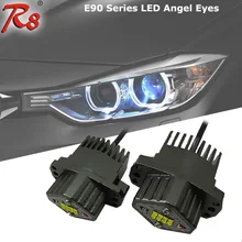2X40 W Fit E90 E91 Série 3 LEVOU Angel Eyes Lâmpadas de Halo Anel Marcador Luz Branca Para Farol Xenon BMW #63117161444