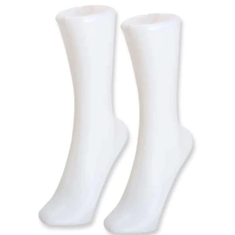 New-2PCS женский Носок Sox Дисплей Плесень короткие чулки манекен белый