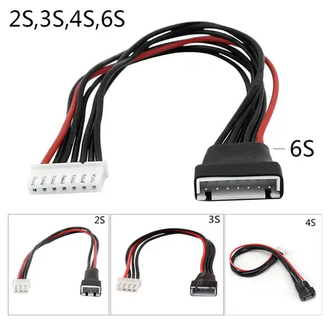 2s 6s Battery charging cable Silicone Cable 2S 3S 4S 6S JST XH Balancer Lipo Battery Wiring RC title=