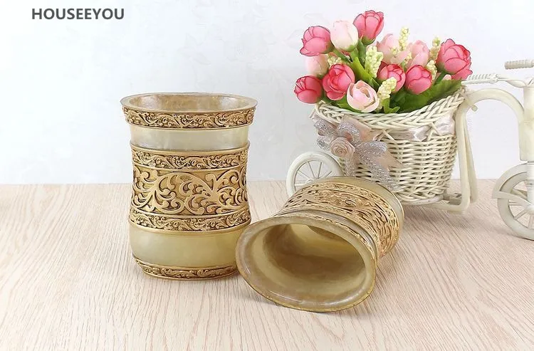 Набор аксессуаров для ванной из смолы Европейский набор 5 шт./компл.|toothbrush holder|resin