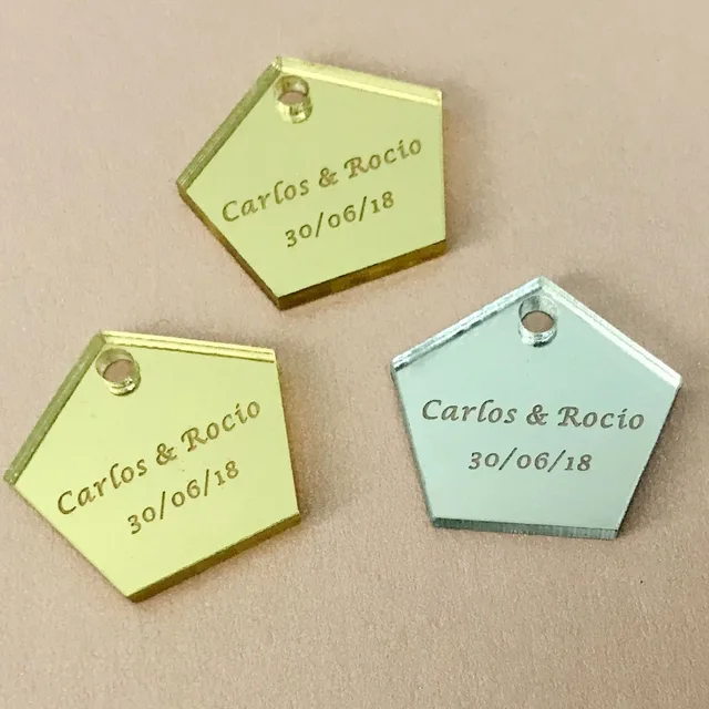 50pcs customized tags personalized engraved baby baptism hangs