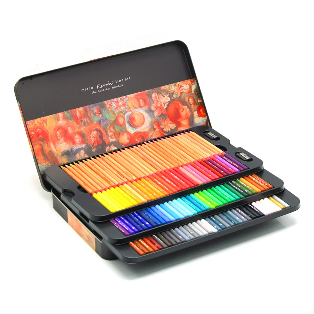 72 Colori Professionale di Arte Matite Marco Renoir Olio Colorato Disegno Pittura Penna Schizzo in 72 Colori Professionale di Arte Matite Marco Renoir Olio