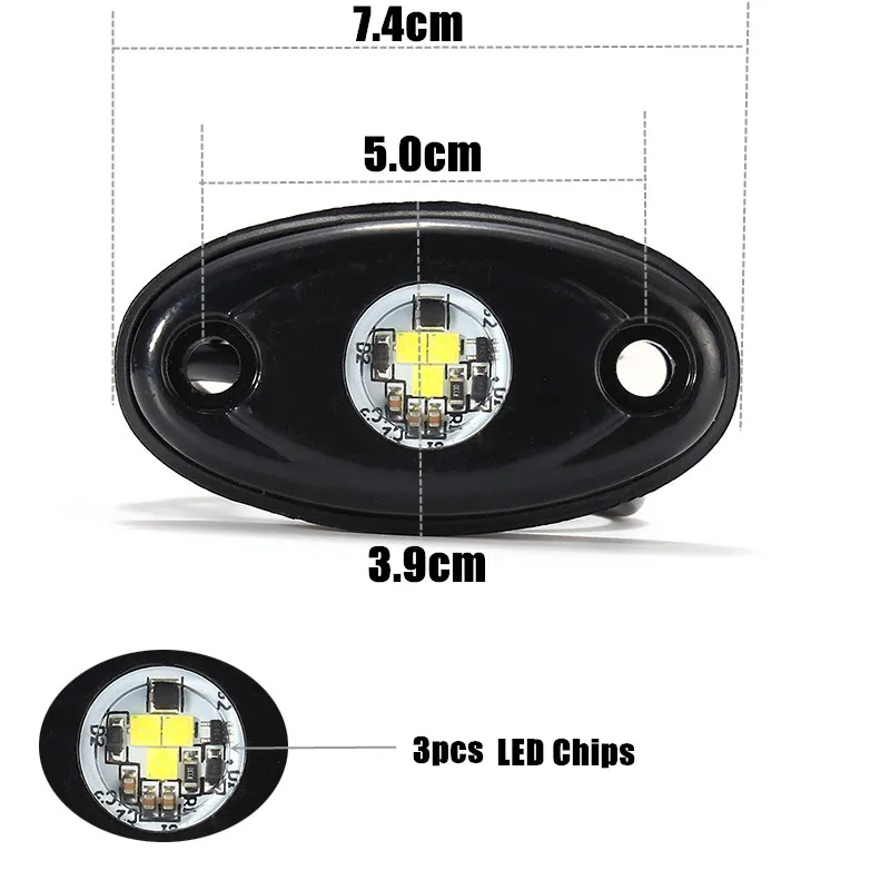 12v 24v Led автомобиль Грузовик Авто мотоцикла шасси светильник атмосфера IP68 DRL