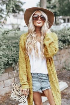 

New fashion Womens Casual Loose Trench Solid Color Autumn Winter Baggy Cardigan Coat Top Chunky Knitted Oversized Sweater