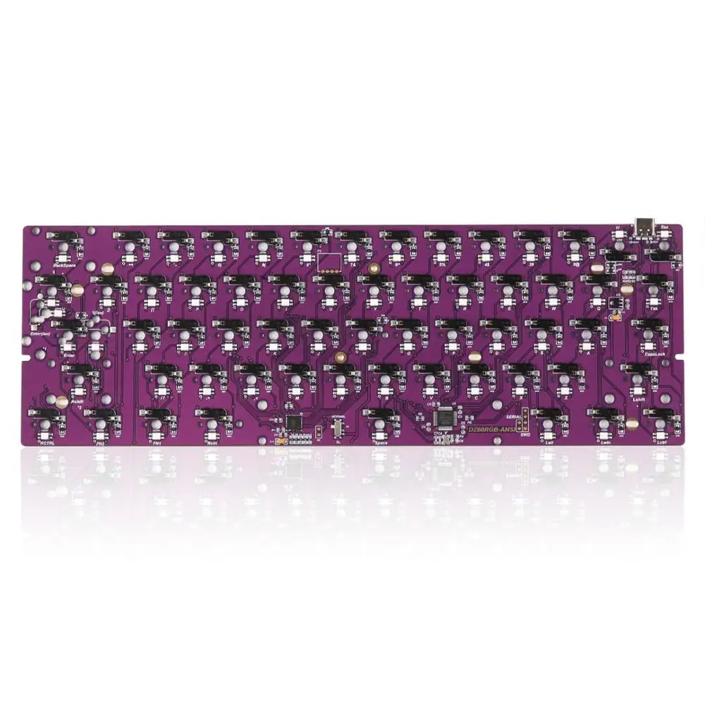 [В наличии] DZ60 ANSI RGB Горячая замена PCB с интерфейсом type-C для пользовательской 60%
