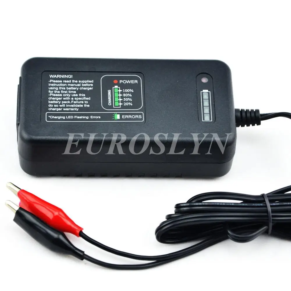 12V LiFePO4 battery charger 3.3A with fuel gauge 25 50 80 100 for