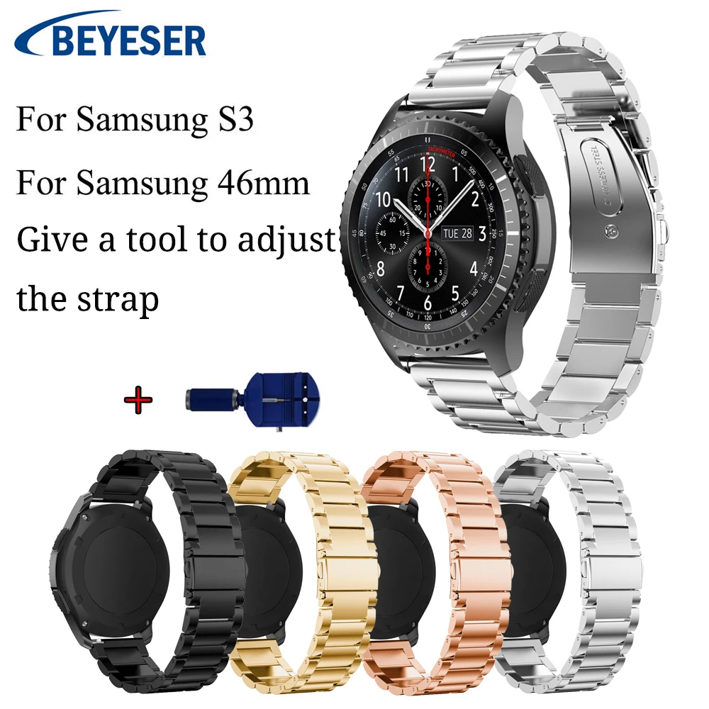 Ремешок из нержавеющей стали для часов Gear S3 Frontier металлический браслет Samsung Galaxy