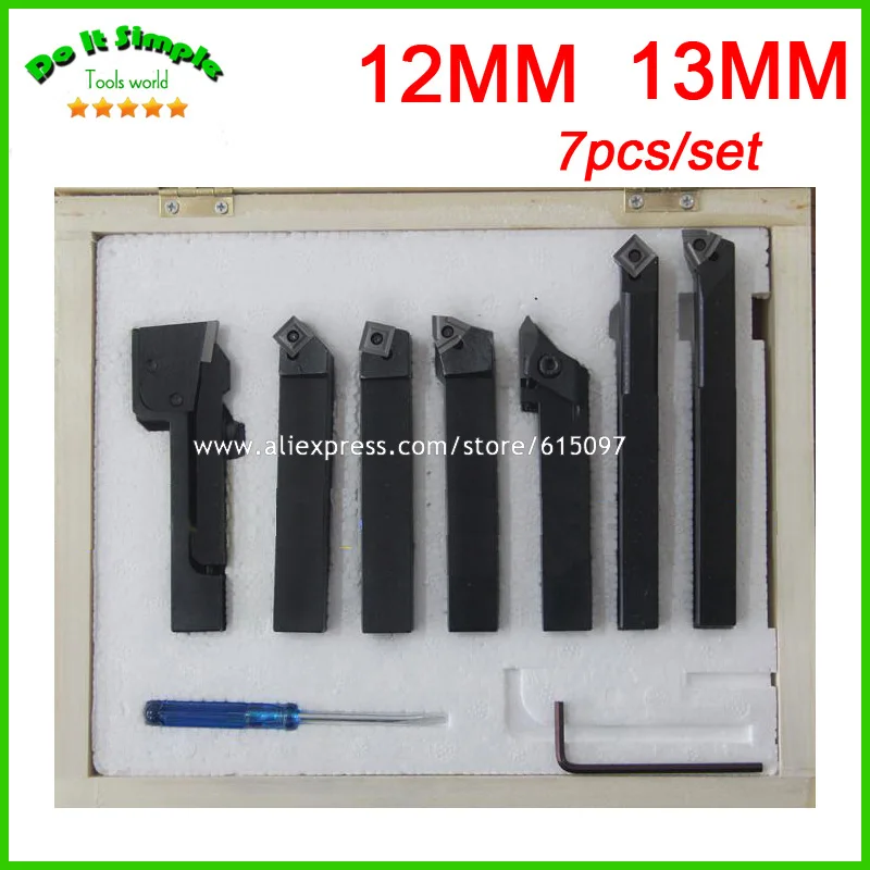7pcs/set 12mm 13mm Hard Alloy Blade Turning Tool,Durable Cutting Tools