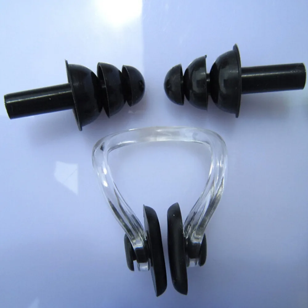 WHALE Factory Direct Soft Silicone Swimming Nose Clip+ 2 Earplugs Suit Swim Earplugs Gear Pool Accessories Water Sports