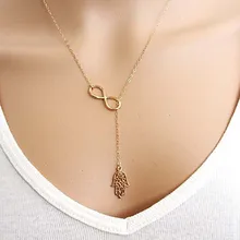 Surou Западная рука Фатимы номер 8 ожерелье Женская мода ключицы цепи Boho бижутерия