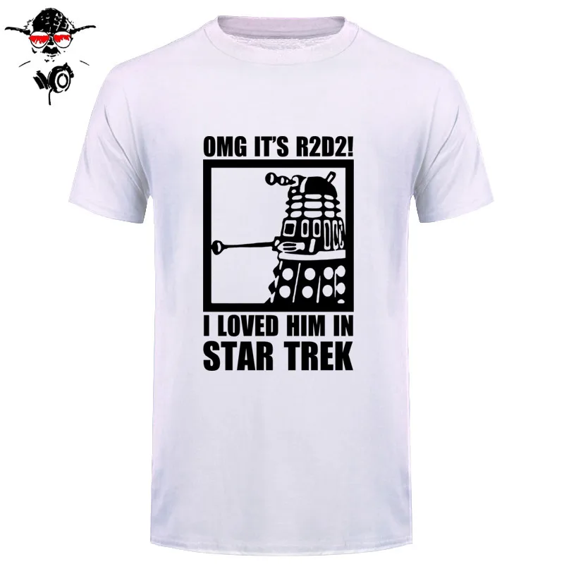 Новая летняя забавная футболка OMG It's R2D2 далек Звездные войны Dr Who Trek хлопковая футболка для мужчин - Цвет: 30