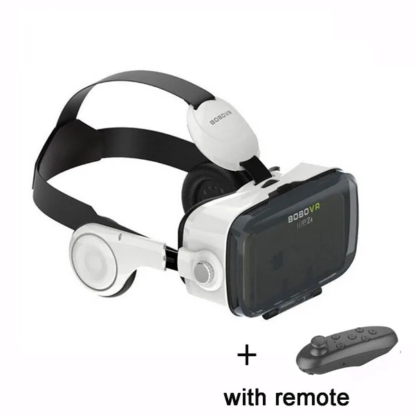 Оригинальные BOBOVR Z4 Очки виртуальной реальности 120 FOV 3D картонный шлем VR гарнитура стерео коробка для samsung Xiaomi htc мобильный телефон - Цвет: White With Remote