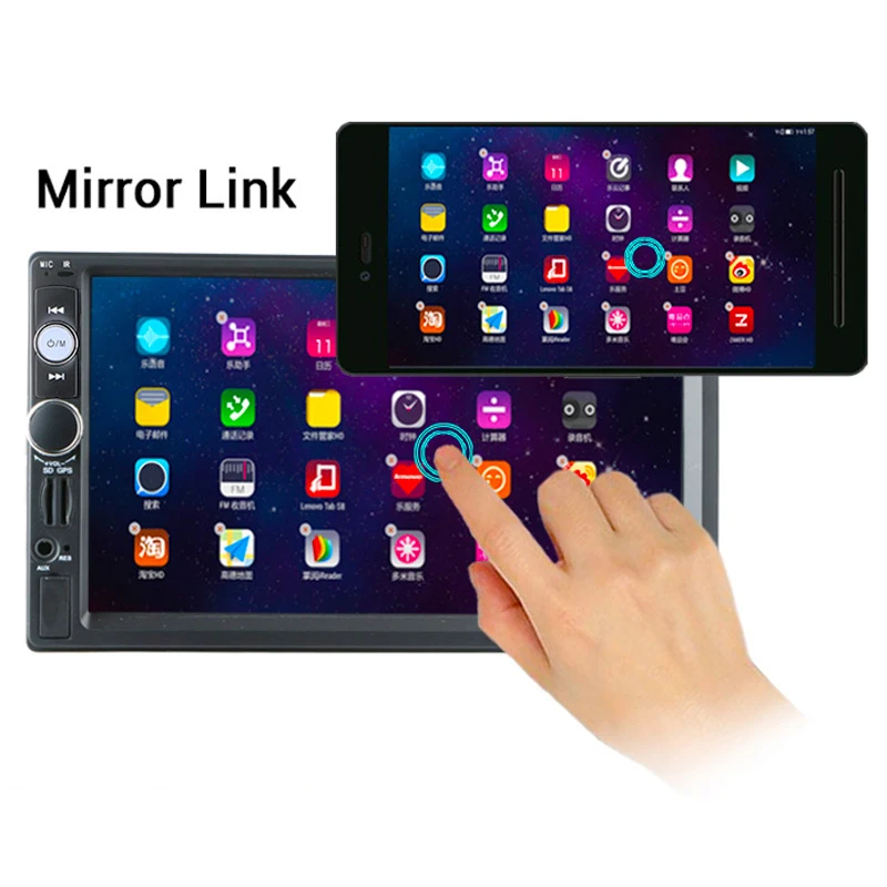 2 din 7 inch HD Car Radio GPS Navigation Player Camera Bluetooth AUX MP3 MP5 Stereo FM Audio USB Auto Electronic 2din Autoradio