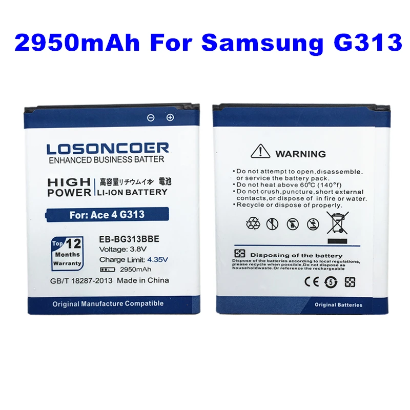 2950mAh EB-BG313BBE Mobile Phone Battery Use for Samsung ace 4 G313 | Мобильные телефоны и аксессуары