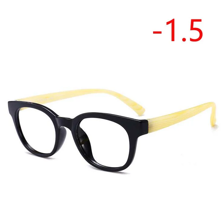 TR90 очки для близорукости для женщин и мужчин ретро овальные короткие очки для коррекции зрения литературные студенческие очки по рецепту-1,0-1,5 до-4,0 - Цвет оправы: Myopia 150