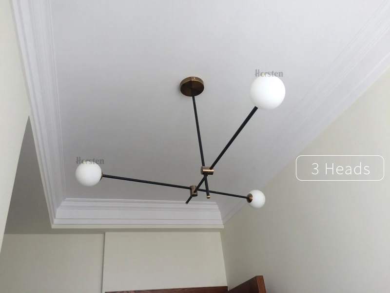 Creative Nordic Modern Art Pendant Lights Glass Ball Iron Hanging Pendant Lamps Bedroom Living Room Restaurant Pendant Lamp (19)