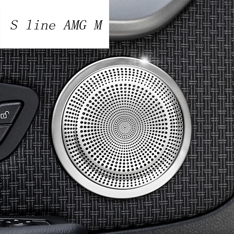 

Car styling Audio Speaker Car Door Loudspeaker decoration Trim Cover Stickers For BMW 1 series f52 three Sedan auto Accessories