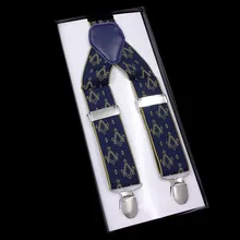 Популярные в Европе и Америке 3,5*115 см 3 зажима Печатный пояс для подтяжек FY18081304