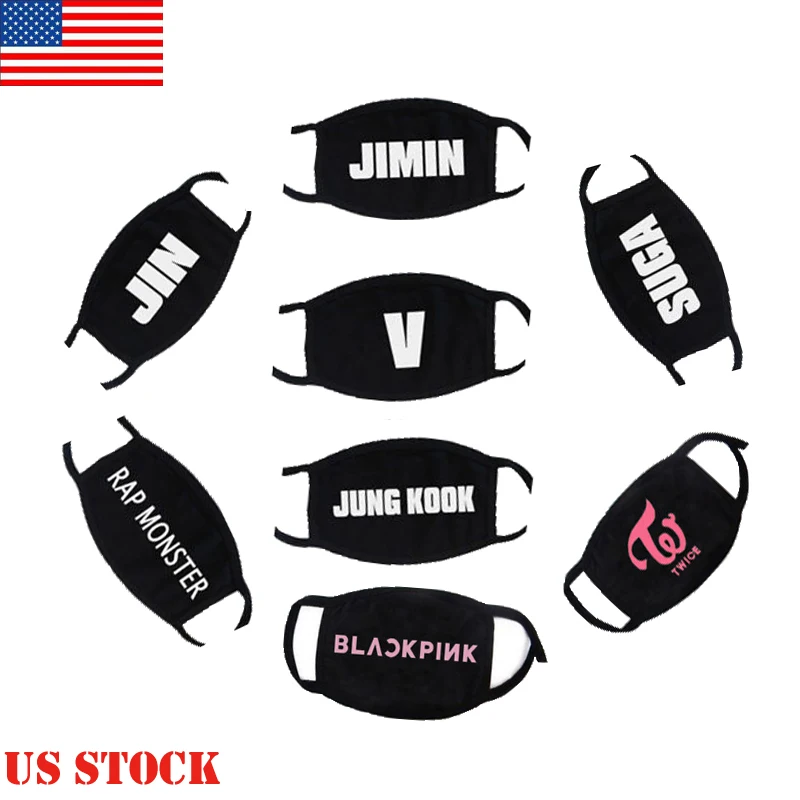 

Face Mouth Mask Bangtan Boys Muffle Anti-dust Cotton Face Mask Letter Cool Masks